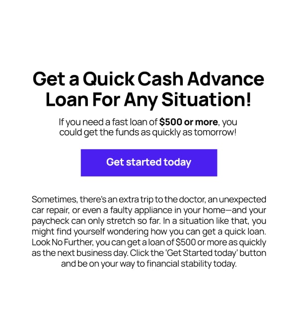 Get a quick cash advance loan — apply in 5 minutes, decision from multiple US lenders