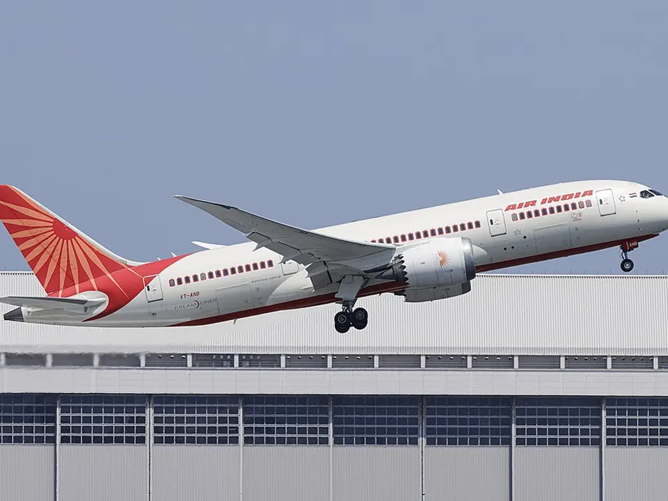 An Air India Boeing 787 taking off